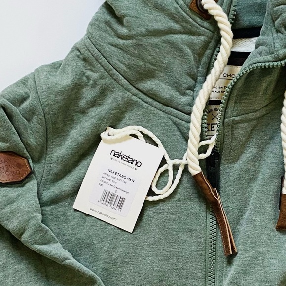 NWT Men’s Naketano Brave New World Zip-up Sweatshirt - Picture 2 of 3